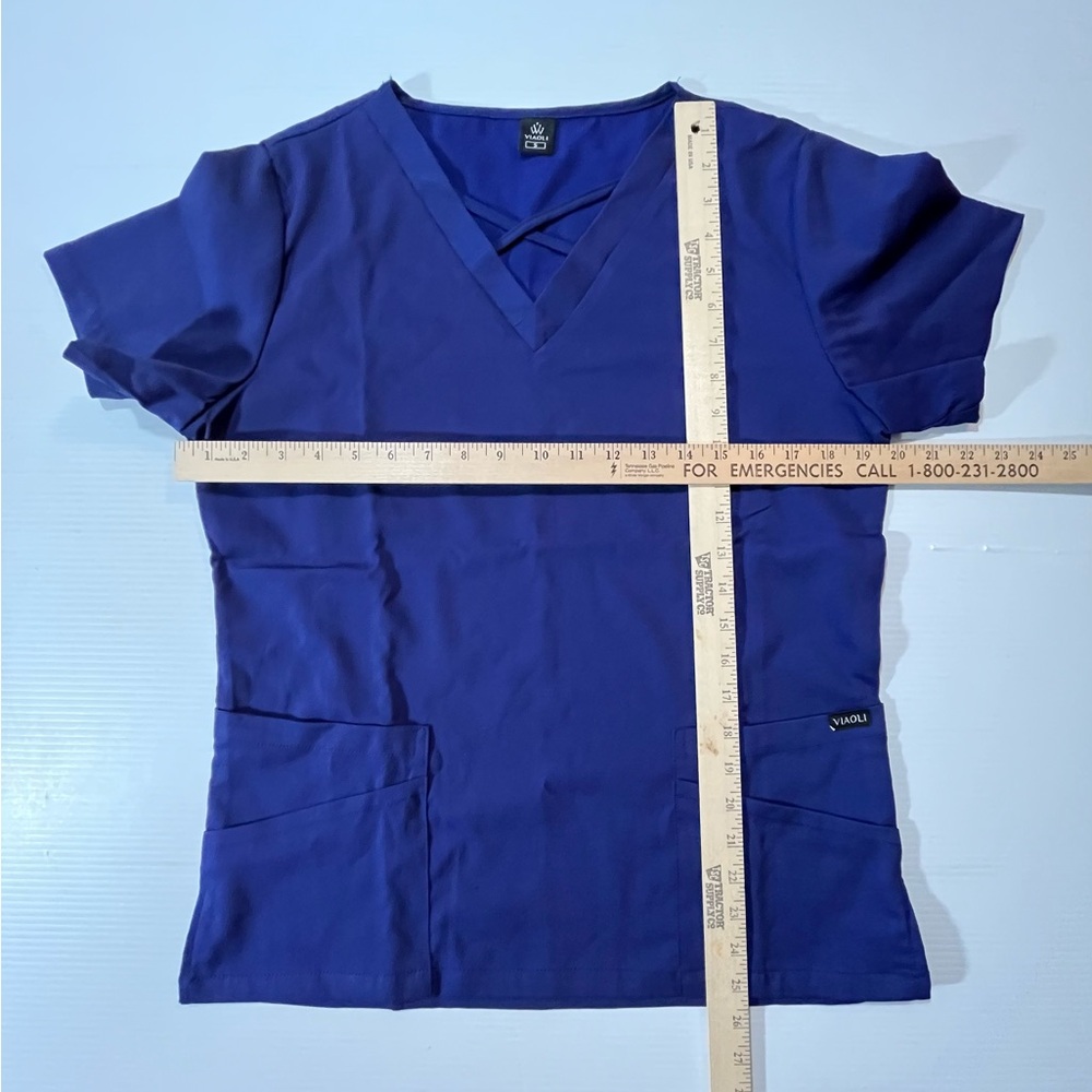 Viaoli Scrub Women Nurse Top Shirt V-Neck Medical Doctor Small